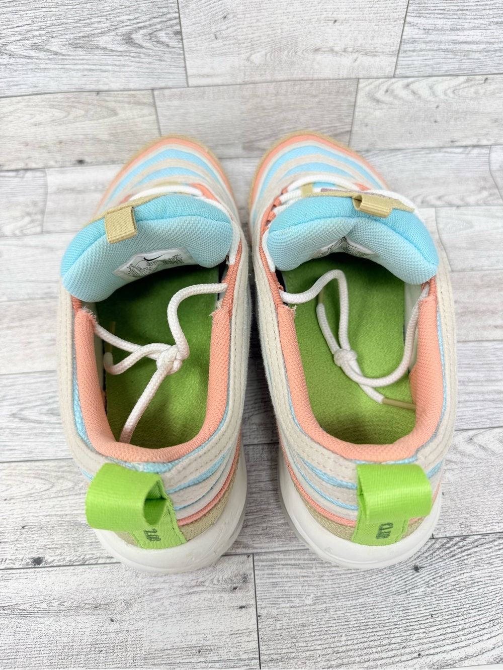 Nike Air Max 97 SE GS Sun Club Copa Sail Wheat Grass DQ-4126-400 7Y-8.5 Woman - Picture 7 of 11